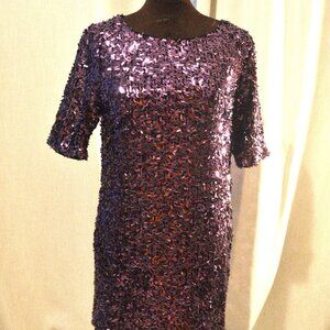 Purple sequin Racheal Roy mini dress